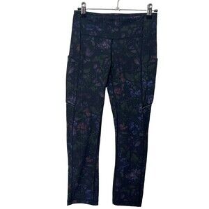 Lululemon Speed Up Crop Leggings 21” Frozen Flourish Size 4 Women’s Luxtreme